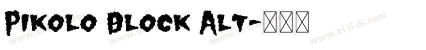 Pikolo Block Alt字体转换